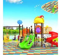 Nuova combinazione di altalene for esterni e scivoli in plastica su larga scala, strutture for parchi giochi e attrezzature for comunità residenziali(A10)