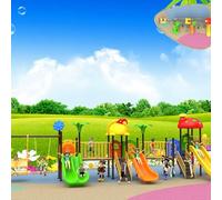 Nuova combinazione di altalene for esterni e scivoli in plastica su larga scala, strutture for parchi giochi e attrezzature for comunità residenziali(A21)