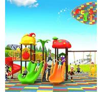 Nuova combinazione di altalene for esterni e scivoli in plastica su larga scala, strutture for parchi giochi e attrezzature for comunità residenziali(A18)