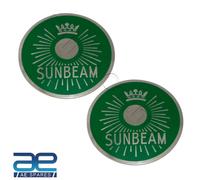 Nuova coppia set monogramma distintivo serbatoio benzina moto Sunbeam S7 S8 v...