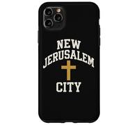 Nuova croce della città di Gerusalemme Fede cristiana Gesù Versetto della Bibbia Custodia per iPhone 11 Pro Max