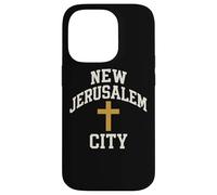 Nuova croce della città di Gerusalemme Fede cristiana Gesù Versetto della Bibbia Custodia per iPhone 14 Pro