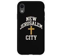 Nuova croce della città di Gerusalemme Fede cristiana Gesù Versetto della Bibbia Custodia per iPhone XR