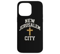 Nuova croce della città di Gerusalemme Fede cristiana Gesù Versetto della Bibbia Custodia per iPhone 14 Pro Max