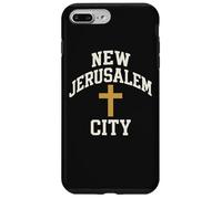 Nuova croce della città di Gerusalemme Fede cristiana Gesù Versetto della Bibbia Custodia per iPhone 7 Plus/8 Plus