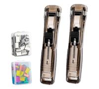 Nuova cucitrice portatile con clip a pinza 2026 - Include 100 clip riutilizzabili, dispenser portatile per a pinza e set di mini cucitrici a spinta, dispenser ricaricabile (03)