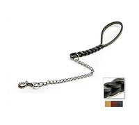 NUOVA CUOIO Guinzaglio per Cani Doppia Treccia con Catena 600 mm