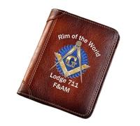 Nuova da uomo Portafogli in pelle genuina, Simbolo massone ad alta capacità Slip Slim Vintage Short Whariet, portafoglio di cartoncini da moneta a moneta portafoglio maschile di lusso, stile36