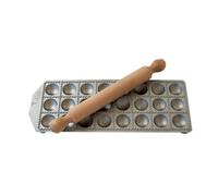 Nuova Fac Raviolatrice alluminio rotonda 12 formine con rullo Raviolatrice alluminio rotonda 12 formine con rullo