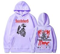 Nuova Felpa con Cappuccio 2D Suicide Boy Indossando Un Cappuccio, Voglio Morire a New Orleans, Felpa con Cappuccio Super alla Moda Tendenze Moda Uomo