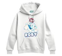 Nuova Felpa con Cappuccio di Roby Polar Bear Ver. 2 Youtuber Italia - Cotone Morbido Organico (IT, età, 9 Anni, 11 Anni, Regular, Standard, Bianco)