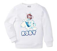 Nuova Felpa Girocollo Roby Polar Bear Ver. 2 Youtuber Italia - Cotone Morbido Organico (IT, età, 9 Anni, 11 Anni, Regular, Standard, Bianco)