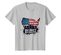 Nuova Generazione di Old Glory Maglietta, Bambini, Argento, 3 Anni