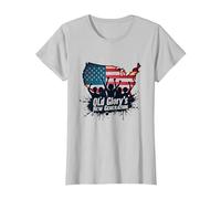 Nuova Generazione di Old Glory Maglietta, Donna, Argento, XXL