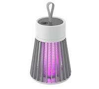 Nuova lampada elettrica portatile anti-mosche con luce UV, lampada anti-zanzare ricaricabile tramite USB, lampada anti-mosche con attrazione a 360° per esterni, giardino, casa (grigio)