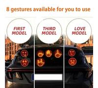 Nuova luce per dito per espressione auto con telecomando Illuminazione a LED Luce per gesti Road Rage Gesto per dito medio Luce per palmo