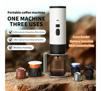 Nuova macchina per caffè espresso portatile elettrica wireless 3 in 1 per auto e casa Caffettiera da campeggio Capsule in polvere da viaggio 7800mAh Deluxe Edition 4