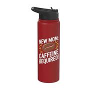 Nuova mamma caffeina richiesta nuova madre Stainless Steel Insulated Water Bottle