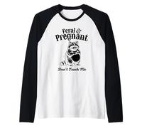 Nuova Mamma Selvaggia e Incinta Non Toccare Me Procione Maglia con Maniche Raglan