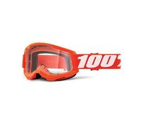 NUOVA MASCHERINA OCCHIALI MASCHERA DA CROSS ENDURO 100% STRATA 2 NEON ORANGE TRA