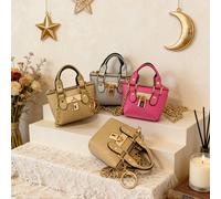 Nuova mini borsa a tracolla, una borsa a tracolla premium in PU carina e unica, adatta per ragazze giovani. Questa nuova borsa alla moda presenta uno schema di colori fresco e luminoso, con uno stile