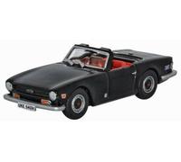 Nuovo Oxford Diecast Triumph TR6 Nero Pressofuso Auto 1:76 Scala - 76TR6004