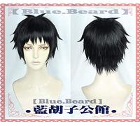 Nuova parrucca cosplay di produzione di anime David Synakakababe Parrucche cosplay corte nere + cappello parrucca