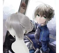 Nuova parrucca Nero Gioco Fate Stay Night Sabre Arturia Pendragon Parrucca Cosplay Destino Costume Gioca Parrucche Costumi di Halloween Capelli 3 Colori B