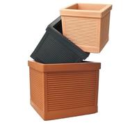 Nuova Pasquini & Bini Vaso Quadro MILLERIGHE - Cm 30x30x29H in resina/plastica di vari colori - Giardino Piante