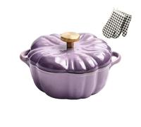 Nuova pentola olandese in ghisa con finitura smaltata, coperchio smaltato, pentola e manici in ghisa Mini antiaderente(1.85L)