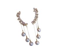 Nuova personalità di design di moda orecchini di zircone per le donne luce lusso web celebrità temperamento nappe orecchini di perle per le donneben trattato.