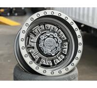 Nuova pistola 20x9,5J NERA RINOCERONTE ABRAMS metallo (5 ruote) 8x165,1 adatt...