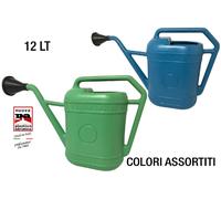 Innaffiatoio in plastica antiurto verde 12 lt completo di doccia irrigazione