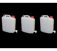 Nuova Plastica Adriatica - Taniche per Acqua con Rubinetto, Contenitori per Liquidi da 20 Litri, 3 unità