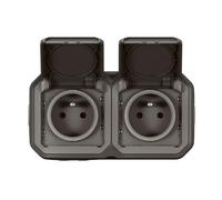 NUOVA PLEXO 55 presa 2x2P+Z orizzontale n/t IP55 069788L