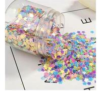 Nuova scatola da 75 g-80 g/scatola, cinque colori misti, paillettes sciolte, materiale per manicure e nail art, coriandoli per decorazioni nuziali, fiori di ciliegio da 5 mm