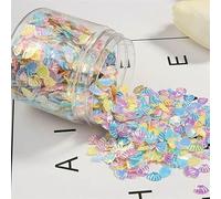 Nuova scatola da 75 g-80 g/scatola, cinque colori misti, paillettes sciolte, materiale per manicure e nail art, coriandoli per decorazioni nuziali, conchiglia da 7 mm