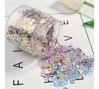 Nuova scatola da 75 g-80 g/scatola, cinque colori misti, paillettes sciolte, materiale per manicure e nail art, coriandoli per decorazioni nuziali, anello da 6 mm