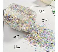 Nuova scatola da 75 g-80 g/scatola, cinque colori misti, paillettes sciolte, materiale per manicure e nail art, coriandoli per decorazioni nuziali, stelle da 4,0 mm