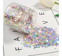 Nuova scatola da 75 g-80 g/scatola, cinque colori misti, paillettes sciolte, materiale per manicure e nail art, coriandoli per decorazioni nuziali, stella da 4,0 mm
