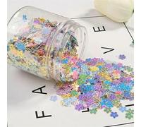 Nuova scatola da 75 g-80 g/scatola, cinque colori misti, paillettes sciolte, materiale per manicure e nail art, coriandoli per decorazioni nuziali, fiori da 7 mm