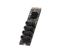 Nuova Scheda di Espansione da NVMe A M.2 PCIE M con 4 Porte SATA3.0, Controller M.2 SATA3, Moltiplicatore, Adattatore HDD SSD Ad Alta Velocità