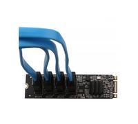 Nuova Scheda di Espansione da NVMe A M.2 PCIE M con 4 Porte SATA3.0, Controller M.2 SATA3, Moltiplicatore, Adattatore HDD SSD Ad Alta Velocità
