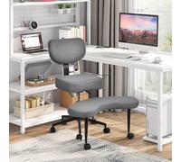 Nuova sedia da meditazione, sedia da ufficio con gambe incrociate e ADHD con ruote, supporto ergonomico per schiena e gambe, seduta regolabile in altezza per meditazione, home office, forte supporto