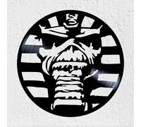 Nuova silhouette disco in vinile Eddie the head degli Iron Maiden decorazione...