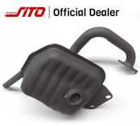 Marmitta Scarico Sito 0220 Piaggio Ape 50 Vecchio Tipo Muffler Exhaust Nero Nera