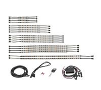 Nuova striscia LED RGB lampeggiante 5050 SMD da 18 pezzi con telecomando wireless per moto Neon Glow