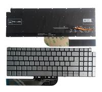 NUOVA tastiera del computer portatile DEGLI STATI UNITI for DELL Inspiron 7591 7590 7500 P90F P83F Latitude 3510 e3510c P88F P83F P42F P90F (Color : Silver with backlit)