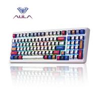 Nuova tastiera meccanica da gioco AULA F75/F99 Pro PBT Copritasti comici Retroilluminazione RGB Hot Plug Tastiera personalizzata per ufficio