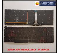 NUOVA TASTIERA SPAGNOLA PORTATILE ACER NITRO 5 AN515-58-521S RETROILLUMINATA ...